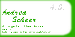 andrea scheer business card